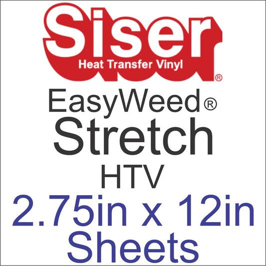 Siser EasyWeed STRETCH HTV 2.75in x 12in Sheets CLEARANCE