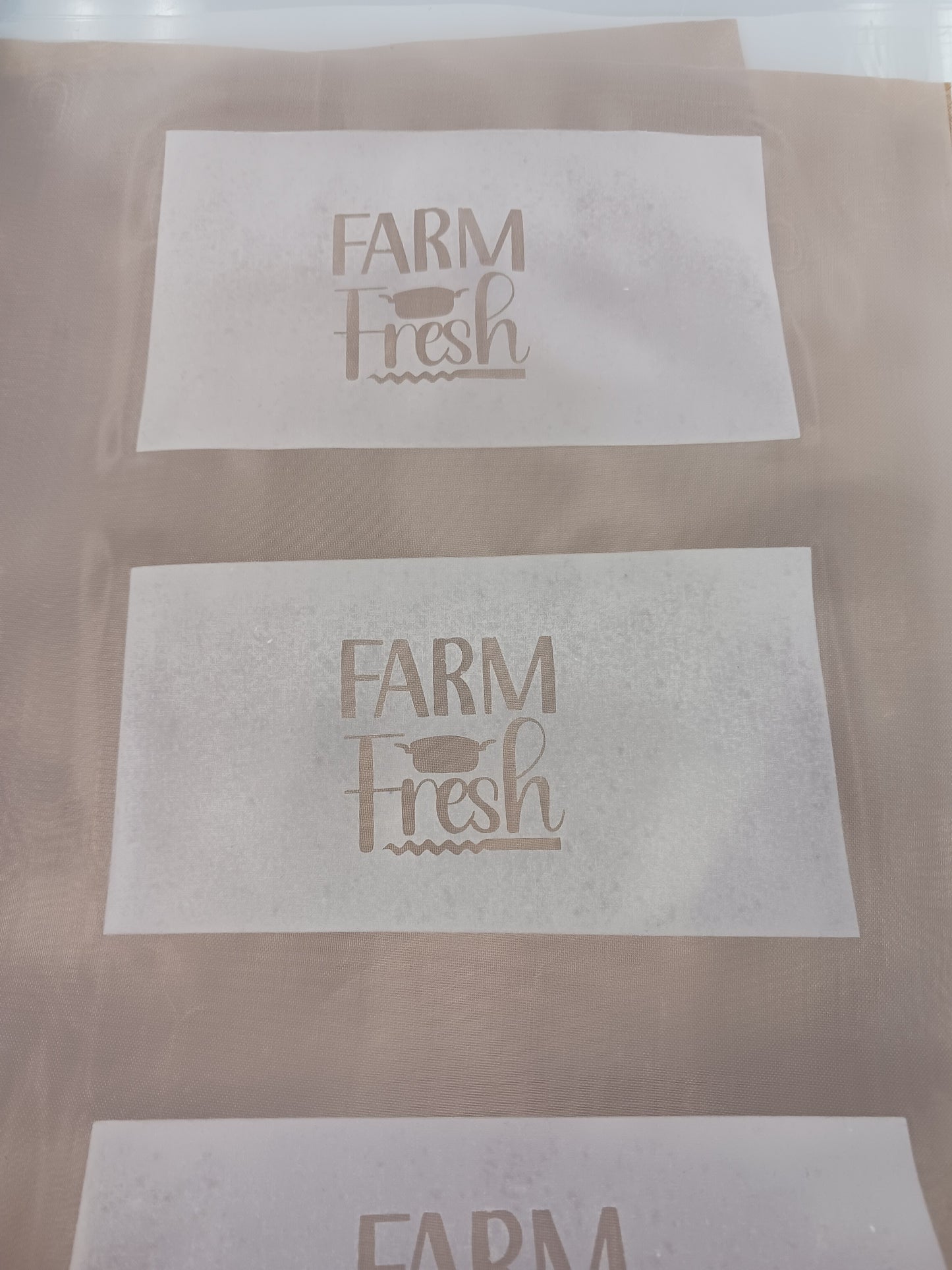 Frosty Clear With Sticky Carrier And Semi Gloss Finish HTV