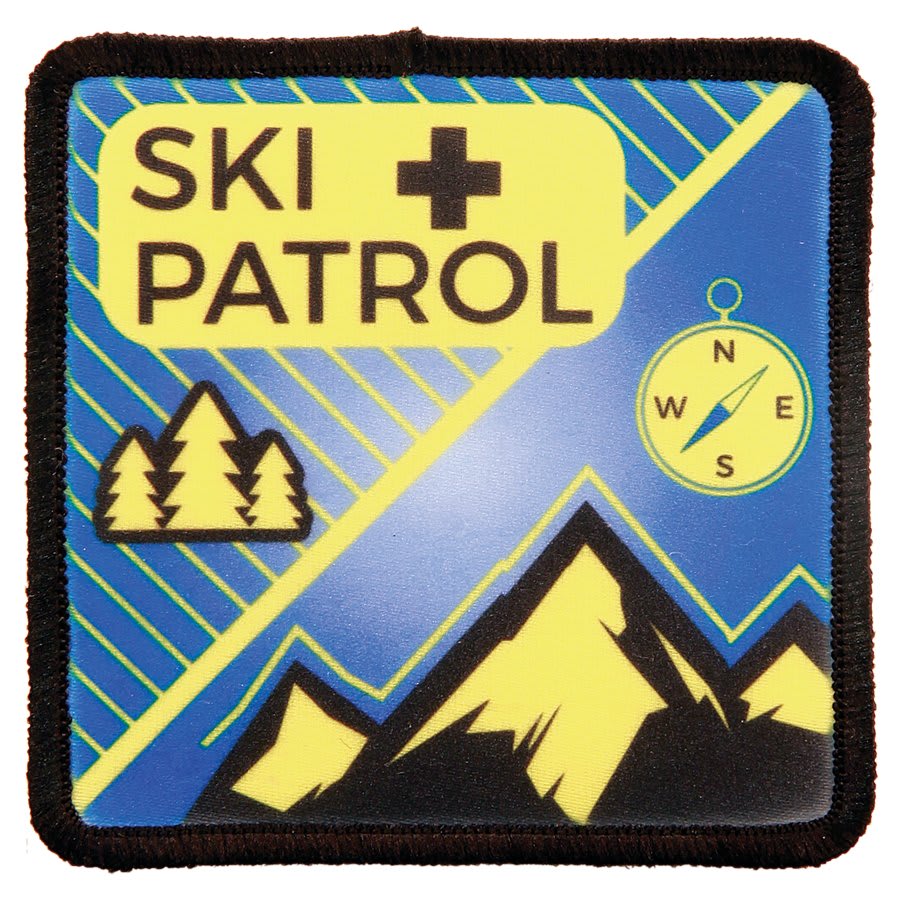 2 1/2" x 2 1/2" Square Sublimatable Sublimation Patch with Adhesive & Black Border