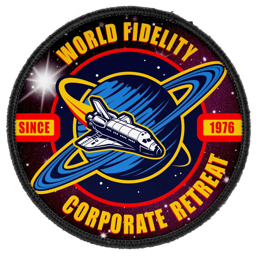 3" Round Sublimatable Sublimation Patch with Adhesive & Black Border