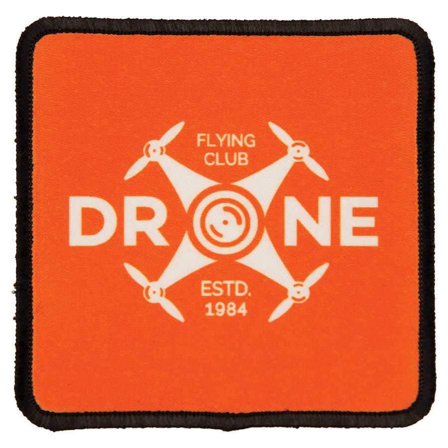 3" x 3" Square Sublimatable Sublimation Patch with Adhesive & Black Border