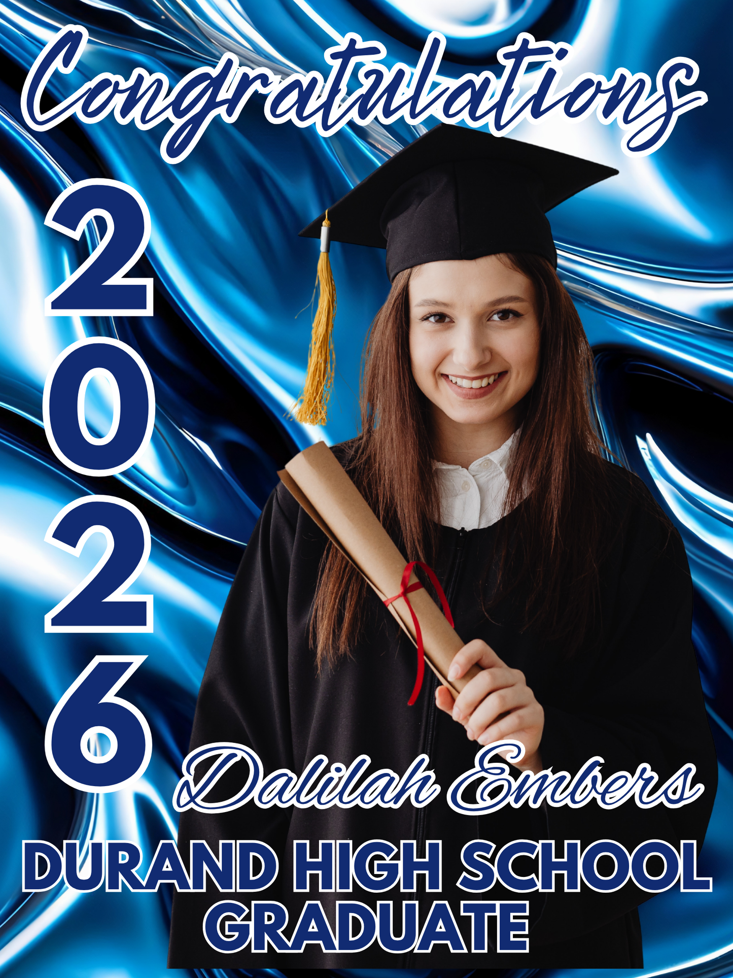 Custom Durand Graduation Yard Sign