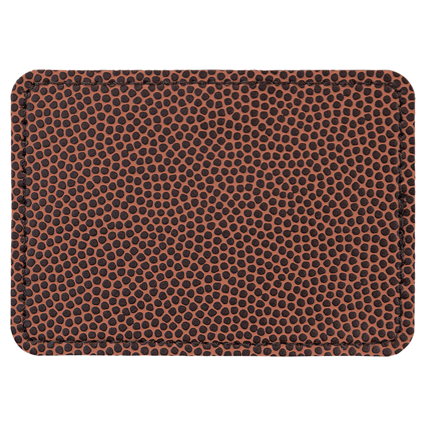 3 1/2" x 2 1/2" Rectangle Football Laserable/DTF/UV DTF Leatherette Patch with Heat Adhesive