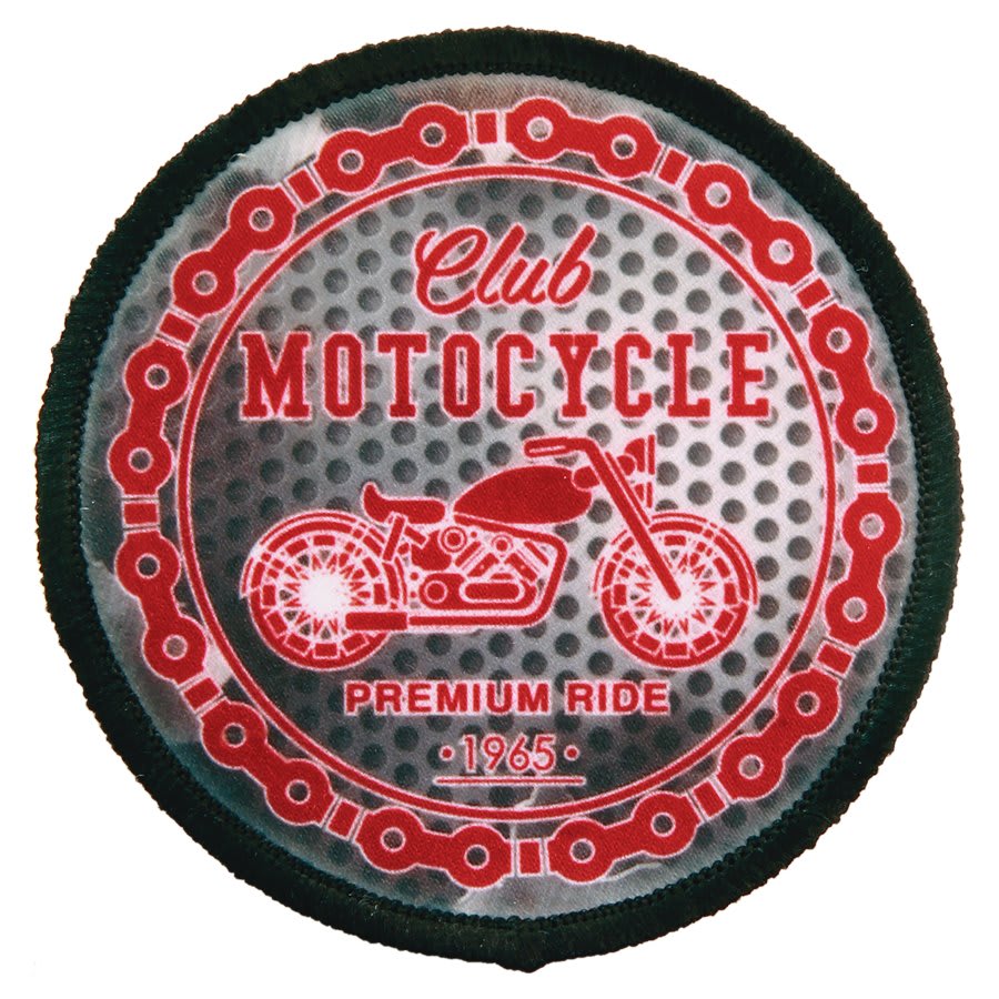 2 1/2" Round Sublimatable Sublimation Patch with Adhesive & Black Border