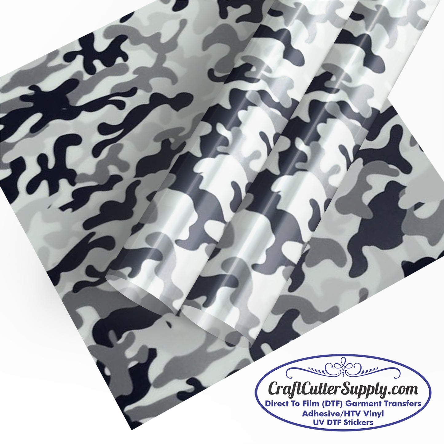 DecoFilm Soft Metallic Grey Camo HTV