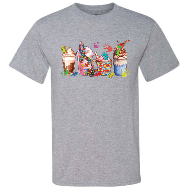 Autism Coffee Latte Cups (CCS DTF Transfer Only)