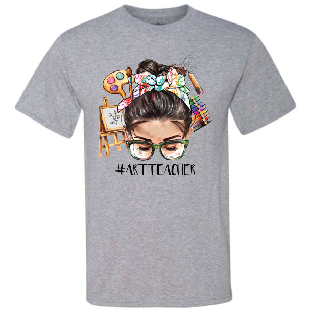 Messy Bun Art Teacher (CCS DTF Transfer Only)