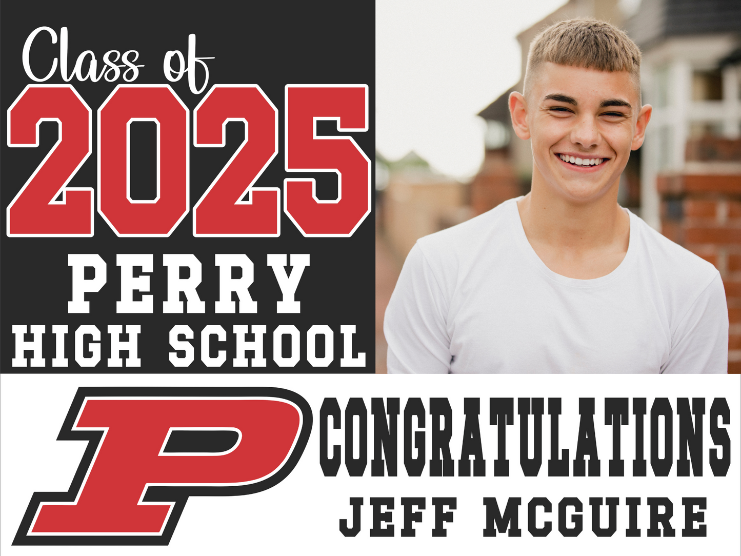 Custom Perry Graduation Yard Sign Style C