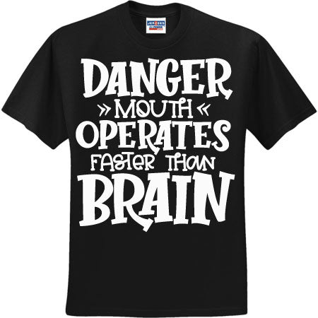 Mouth Operates Faster Than Brain White (CCS DTF Transfer Only)