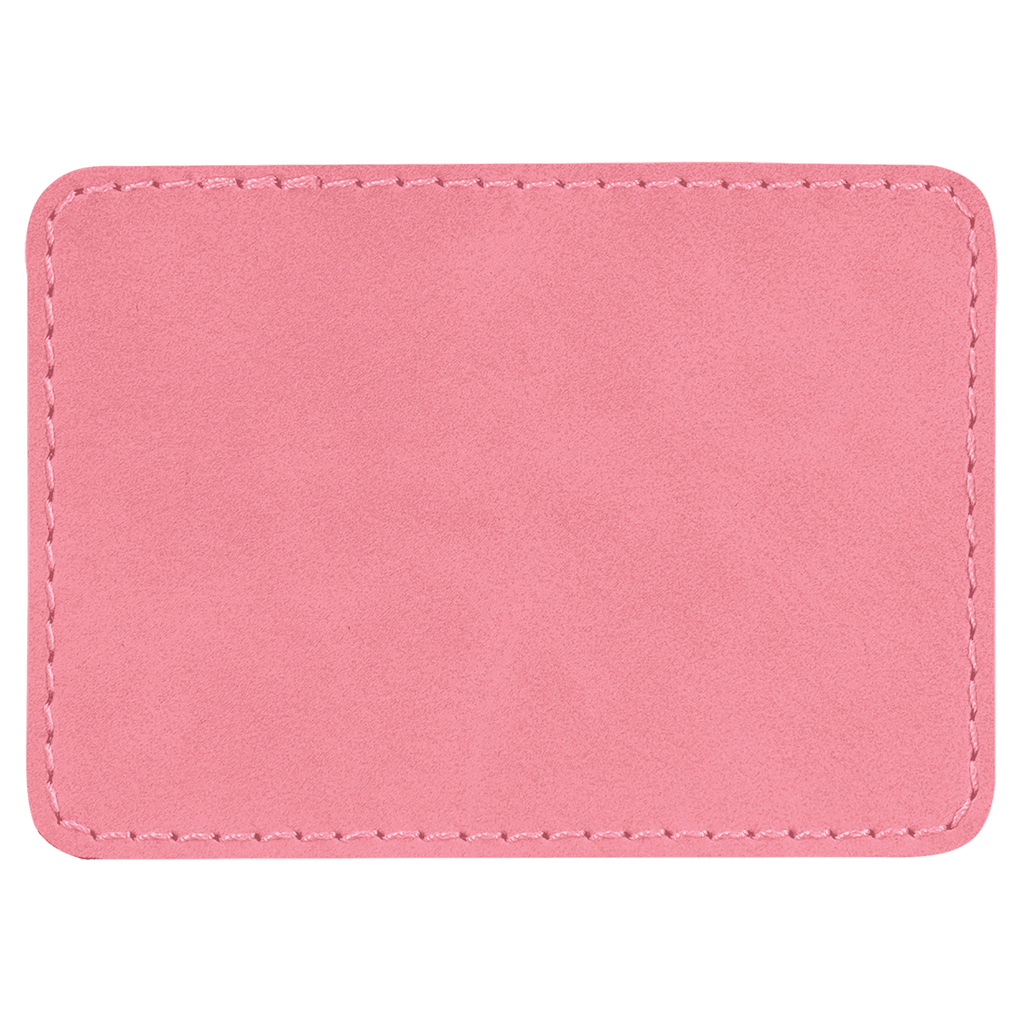 3 1/2" x 2 1/2" Rectangle Pink Laserable/DTF/UV DTF Leatherette Patch with Heat Adhesive