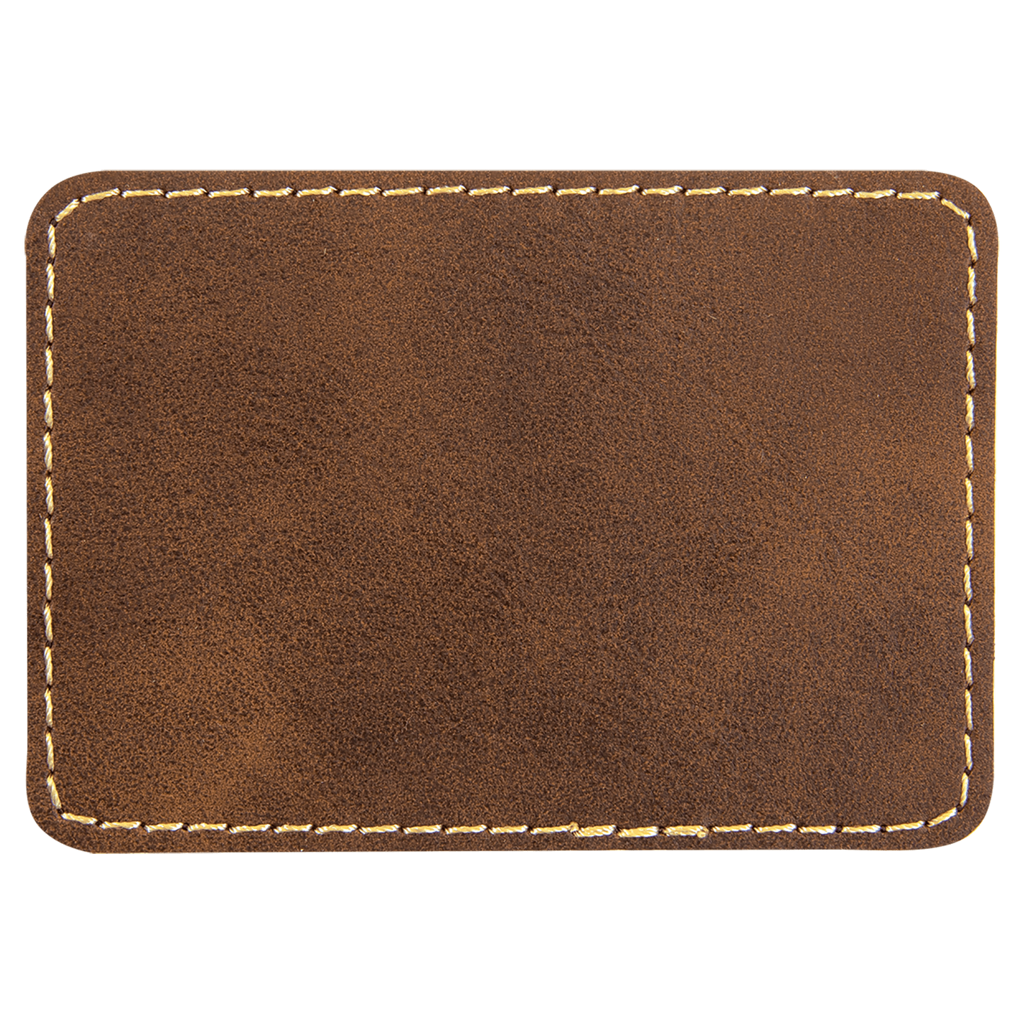 3" x 2" Rectangle Rustic Gold Laserable/DTF/UV DTF Leatherette Patch with Heat Adhesive