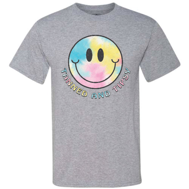 Tanned And Tipsy Smiley (CCS DTF Transfer Only)