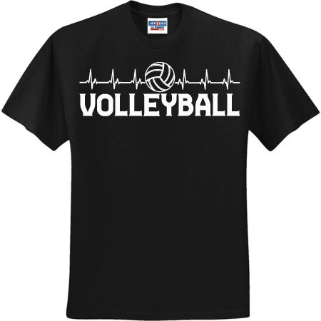 Volleyball Heartbeat White (CCS DTF Transfer Only)