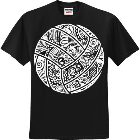 Volleyball Mandala White (CCS DTF Transfer Only)