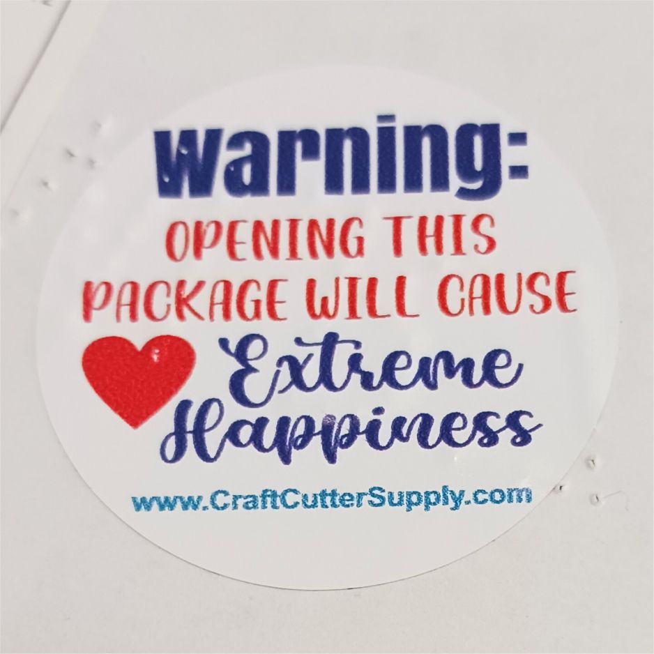 Warning Opening This Package Will Cause Extreme Happiness 2 inch Stickers 55 Count