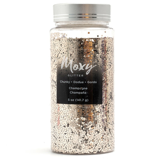 Moxy Chunky Glitter-Champagne 5oz Bottle - CraftCutterSupply.com