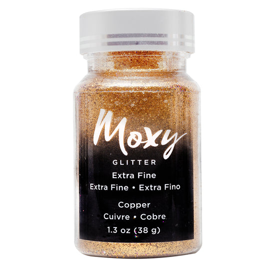 Moxy Extra Fine Glitter-Copper 1 oz+ Bottle - CraftCutterSupply.com