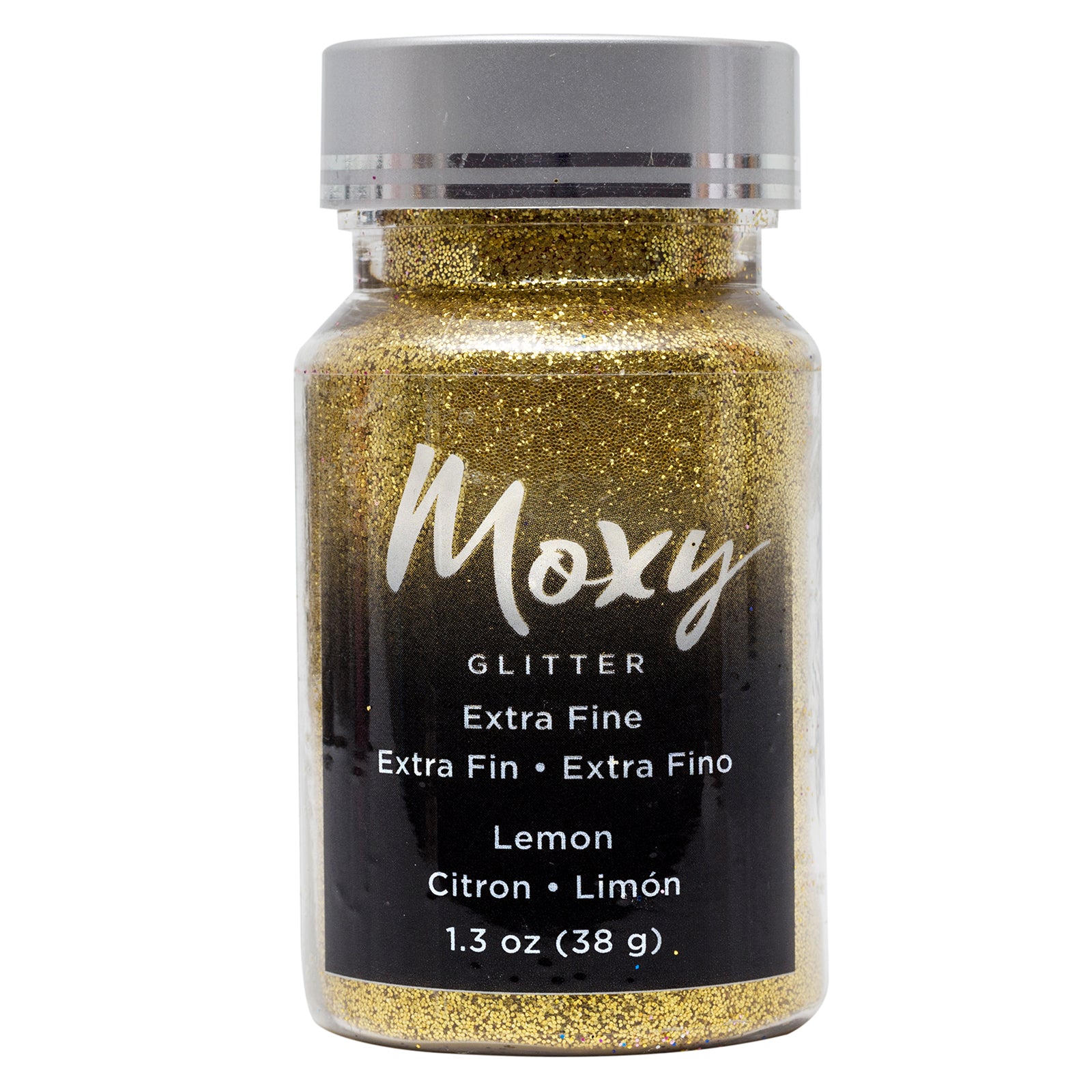 Moxy Extra Fine Glitter-Lemon 1 oz+ Bottle –