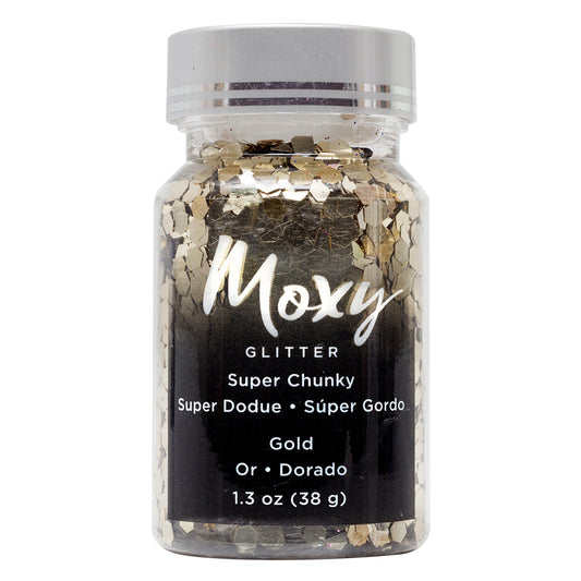 Moxy Glitter Super Chunky - Gold 1 oz+ Bottle - CraftCutterSupply.com