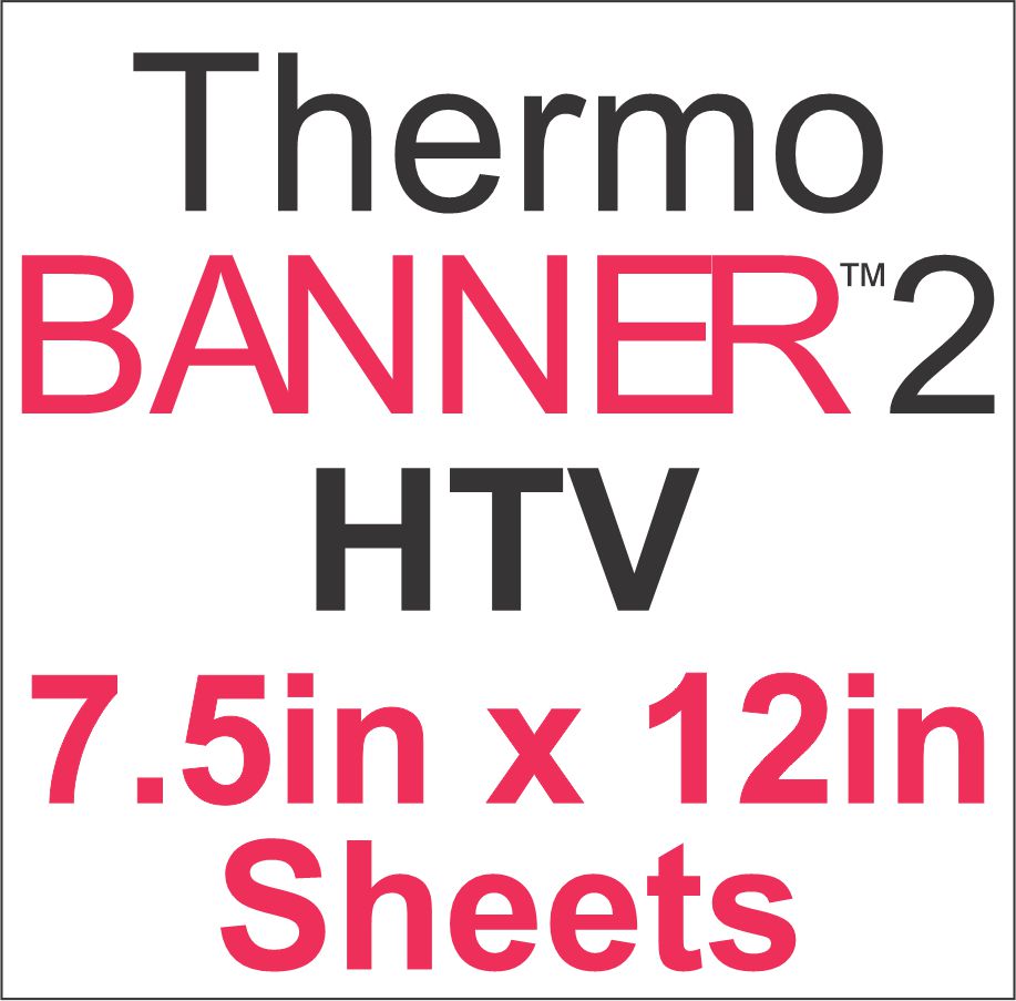 Black ThermoBANNER2 HTV Heat Transfer Vinyl - Polyester Backing