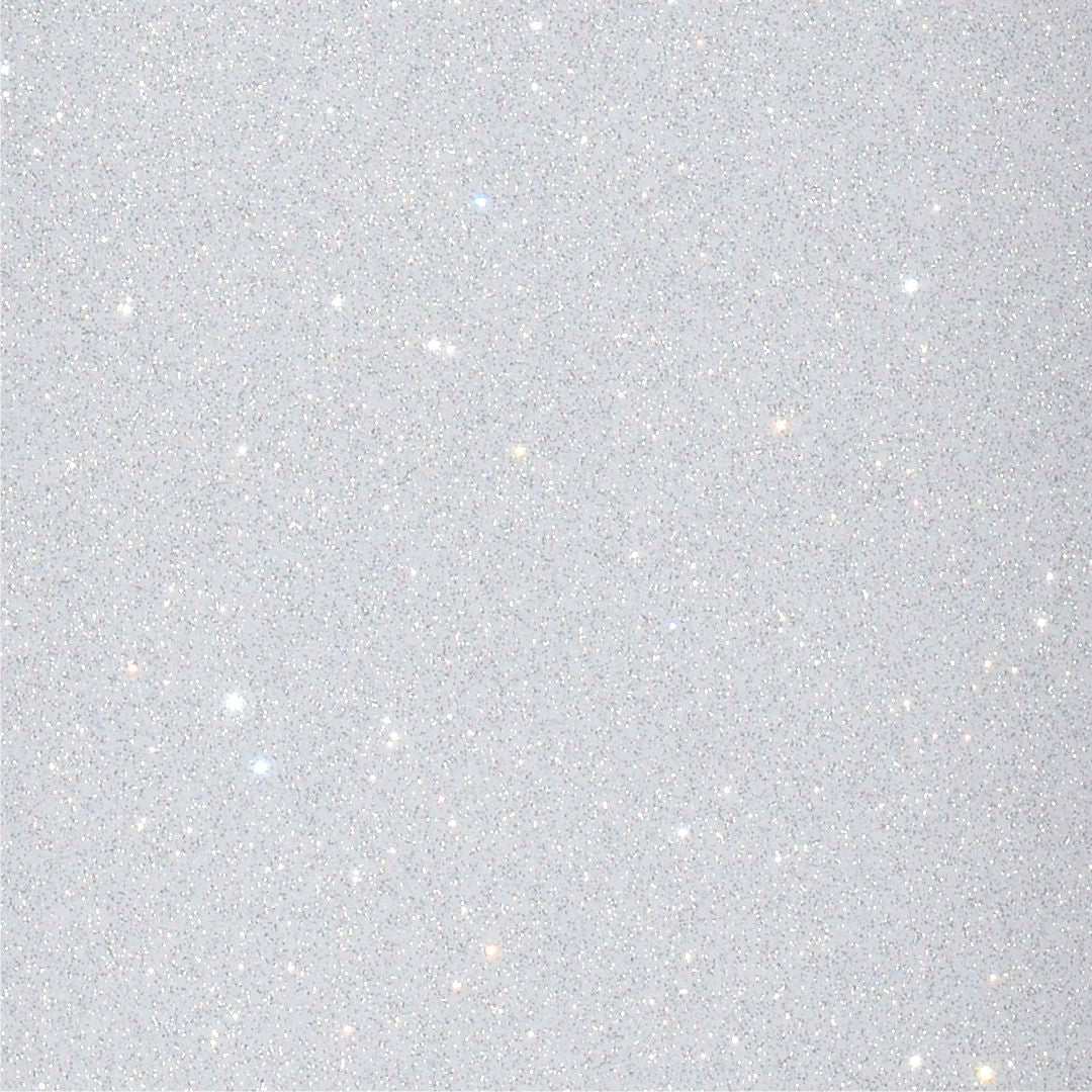 Chunky Glitter 12x12 WHITE Metallic Fabric Applied to Leather 4