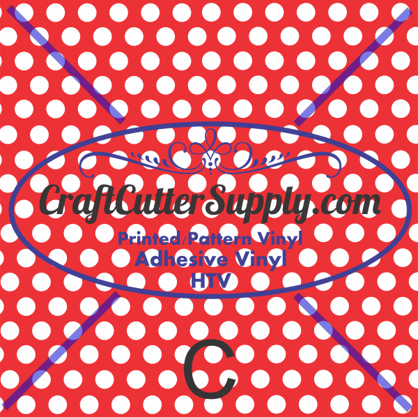 Polka Dots White With Red Background 12x12 - CraftCutterSupply.com