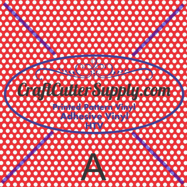 Polka Dots White With Red Background 12x12 - CraftCutterSupply.com