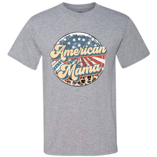 American Mama Distressed Round (CCS DTF Transfer Only)