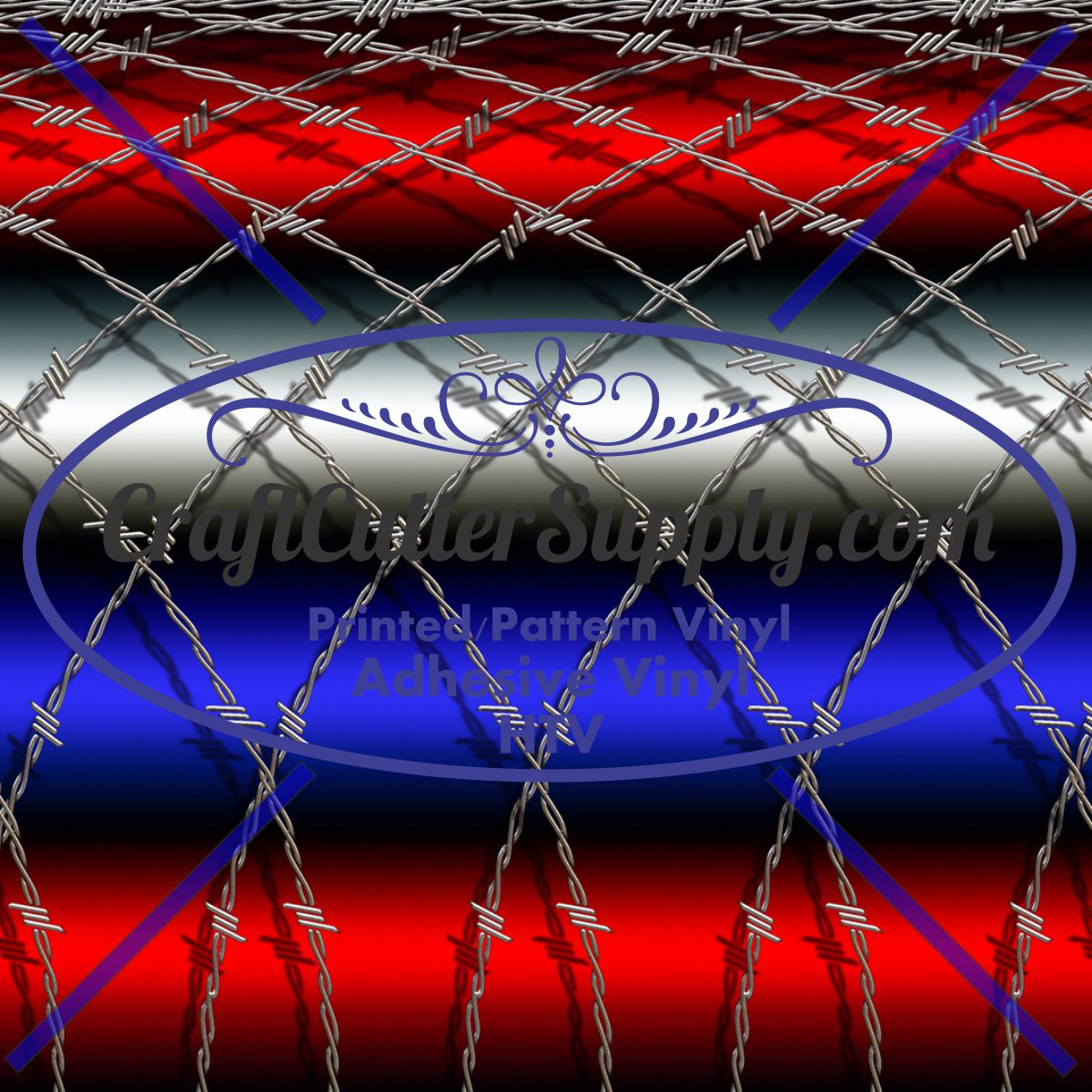 Arched Wire Red White Blue 12x12 - CraftCutterSupply.com