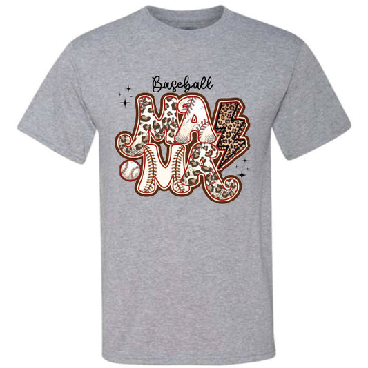 Baseball Mama Leopard Lightening (CCS DTF Transfer Only)