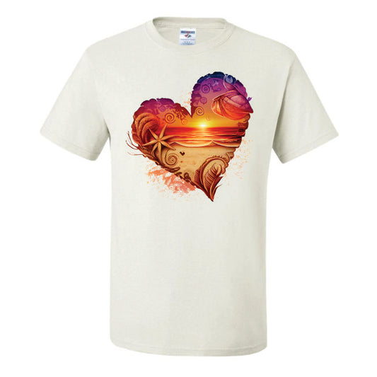 Beach Heart Brown (CCS DTF Transfer Only)