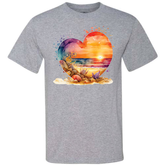 Beach Heart Orange (CCS DTF Transfer Only)