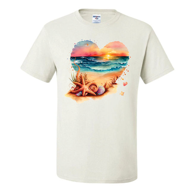 Beach Heart Starfish (CCS DTF Transfer Only)
