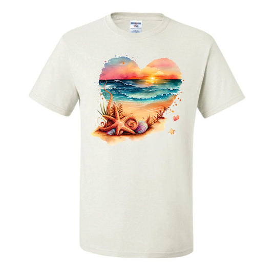 Beach Heart Starfish (CCS DTF Transfer Only)