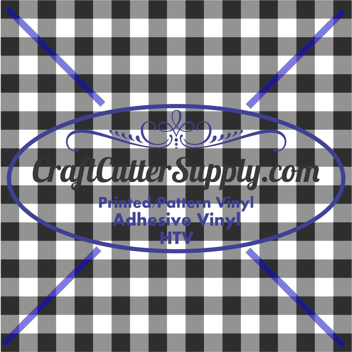 Black And White Plaid Print 12x12 - CraftCutterSupply.com