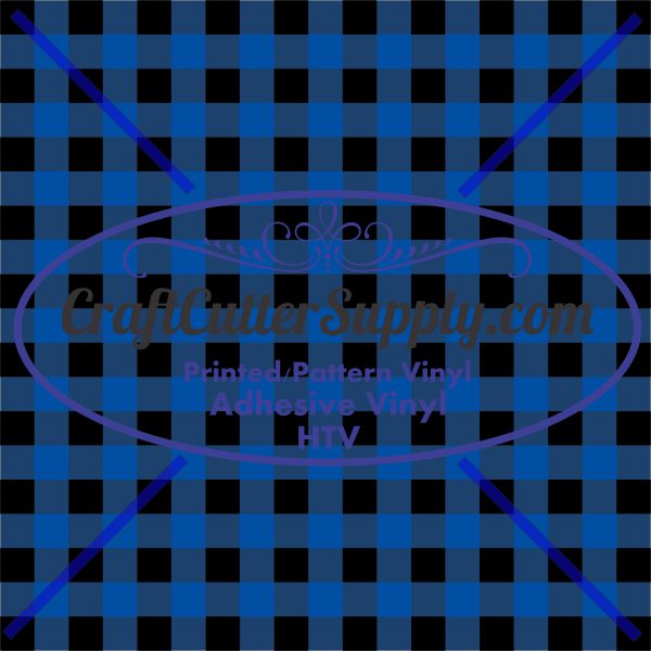 Blue Plaid Print 12x12 - CraftCutterSupply.com