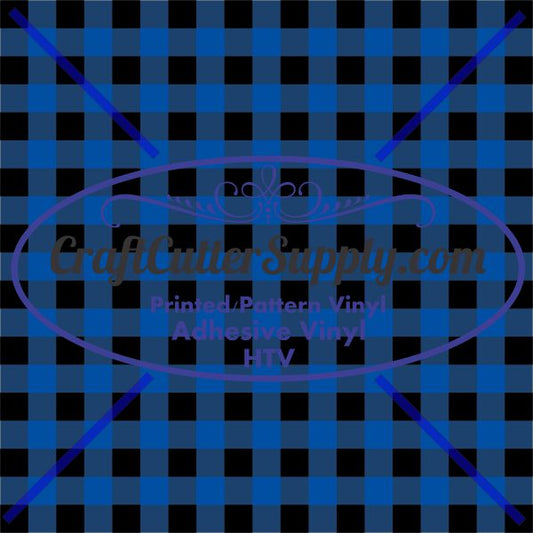 Blue Plaid Print 12x12 - CraftCutterSupply.com