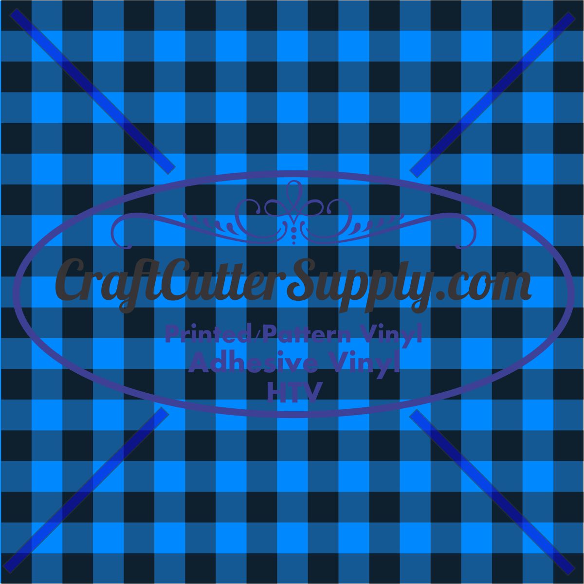 Blue Plaid 2 Print 12x12 - CraftCutterSupply.com
