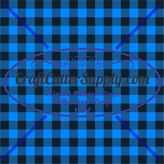 Blue Plaid 2 Print 12x12 - CraftCutterSupply.com