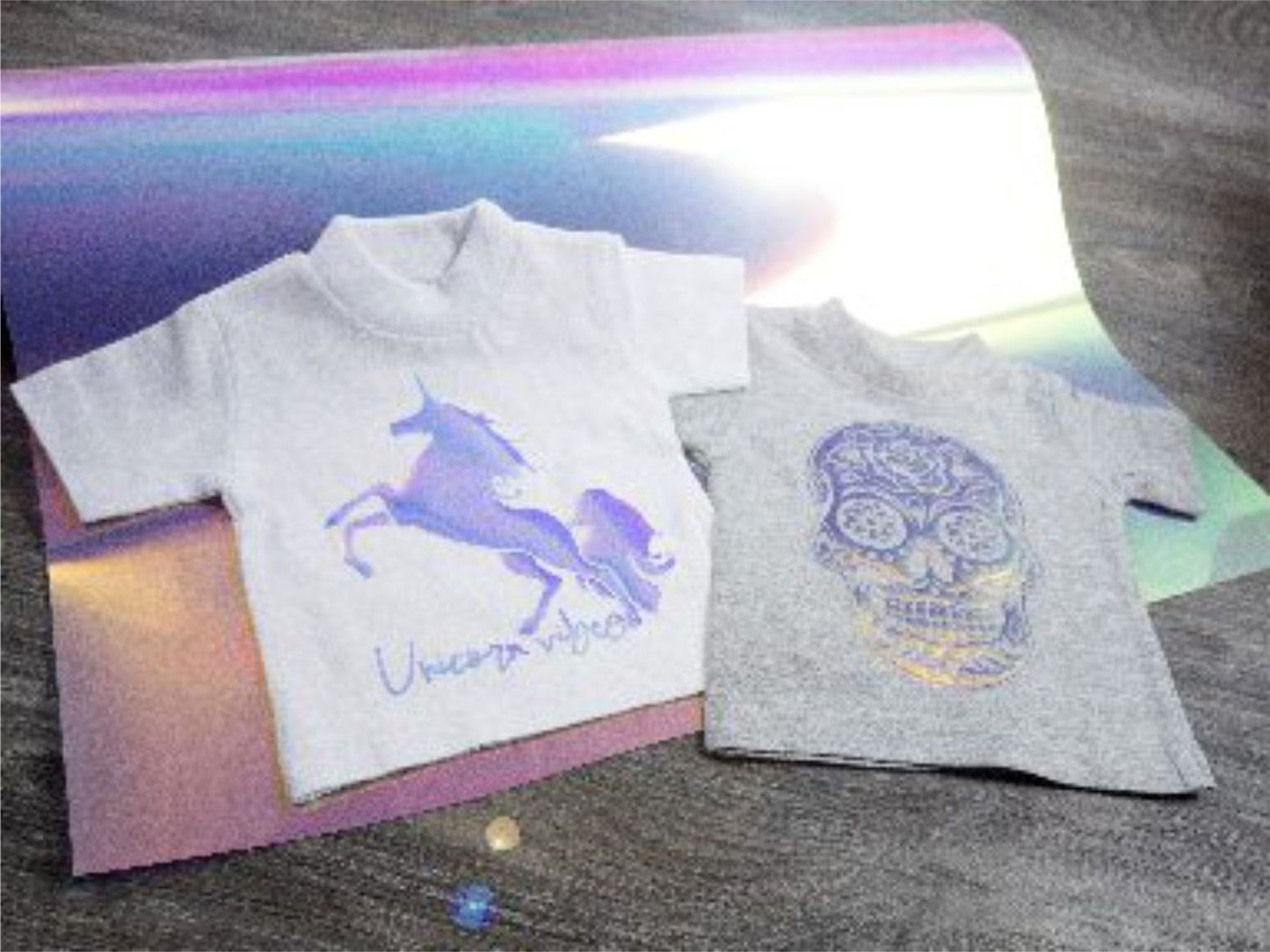 DecoFilm® Brilliant Chameleon Blue HTV - CraftCutterSupply.com