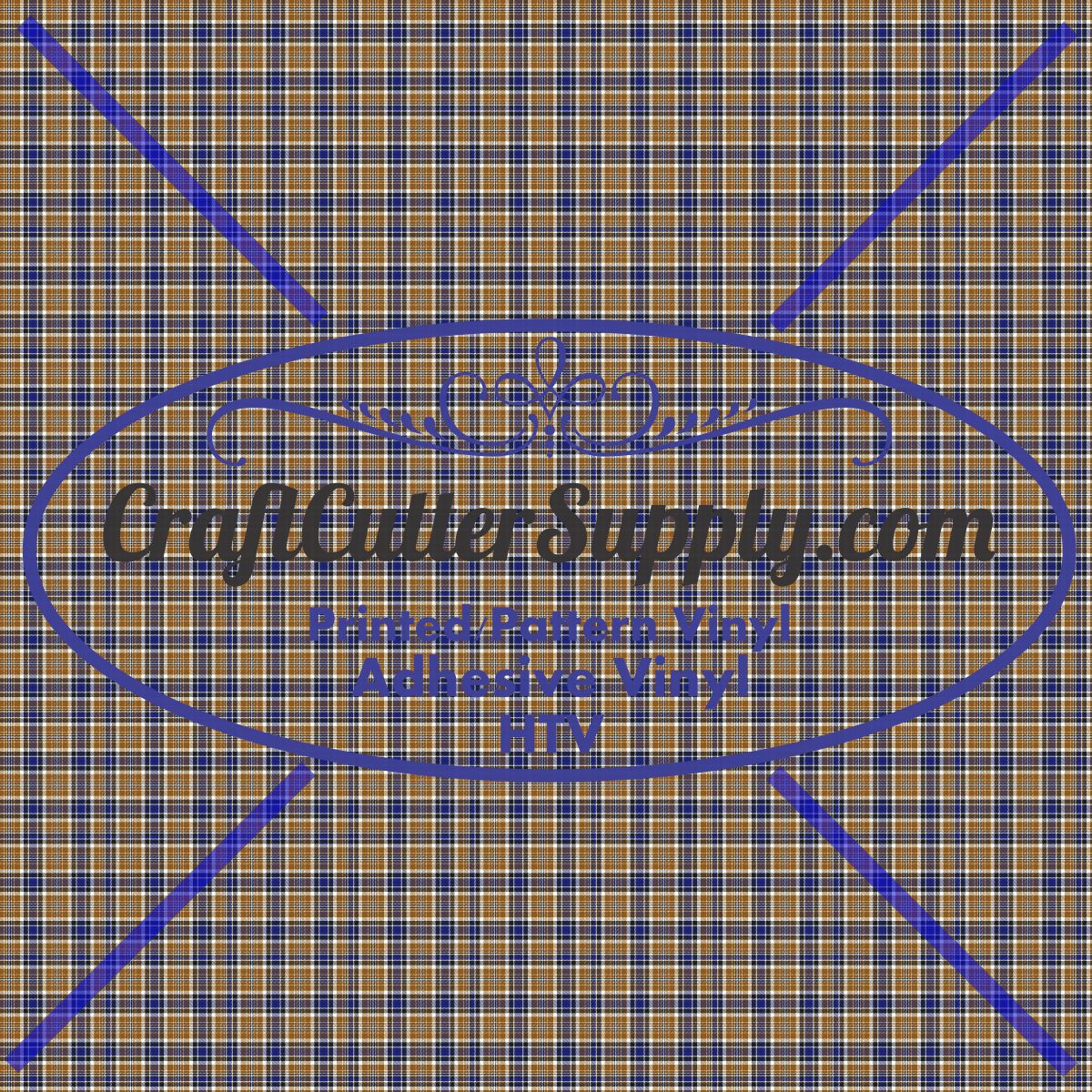 Brown And Blue Plaid 12x12 - CraftCutterSupply.com
