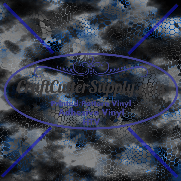 Bushwolf Chameleon Camo 2 Blue  12x12 - CraftCutterSupply.com