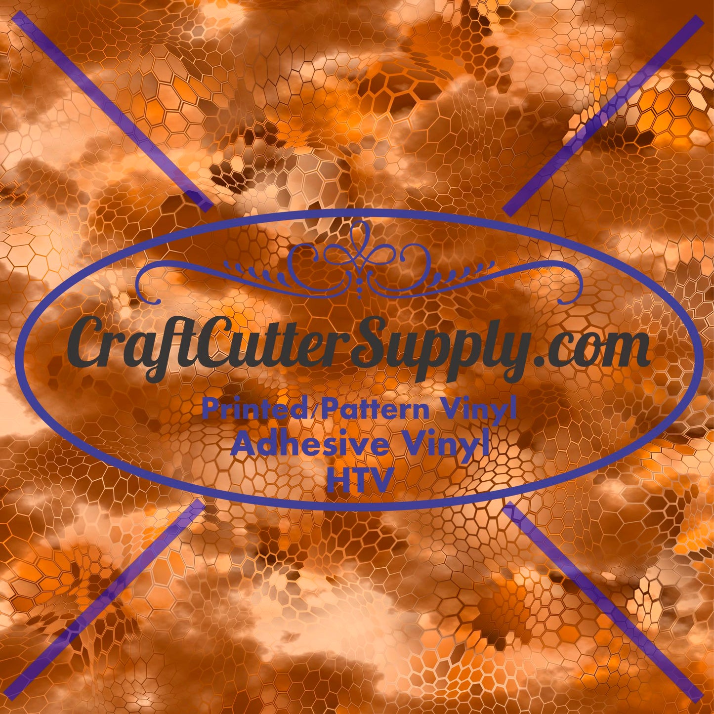 Bushwolf Chameleon Camo 3 Orange  12x12 - CraftCutterSupply.com