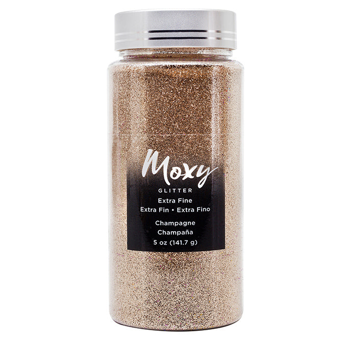 Moxy Extra Fine Glitter- Champagne 5oz Bottle - CraftCutterSupply.com