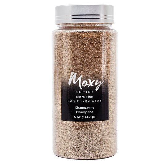 Moxy Extra Fine Glitter- Champagne 5oz Bottle - CraftCutterSupply.com