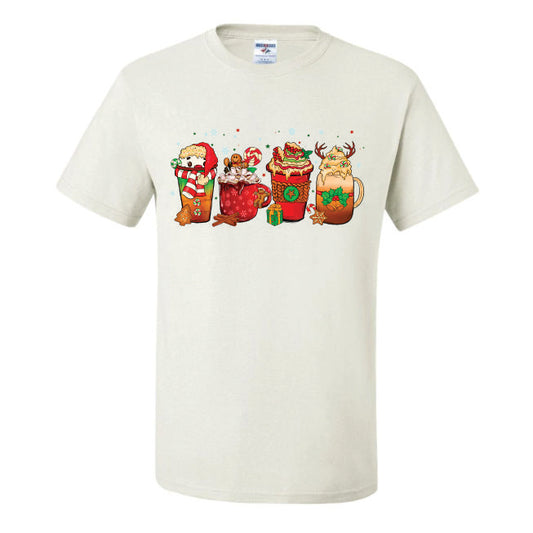 Christmas Coffee Cups Red Gingerbread (CCS DTF Transfer Only)