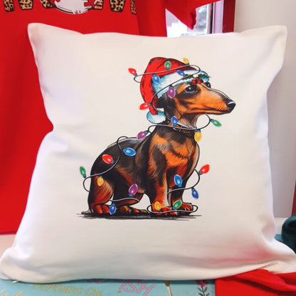 Dachshund In Christmas Lights (CCS DTF Transfer Only)