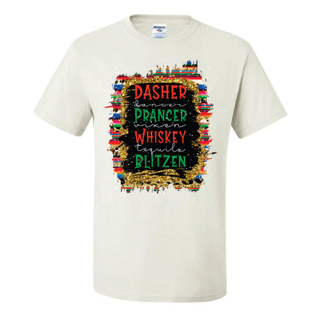 Dasher Prancer Whiskey Blitzen (CCS DTF Transfer Only)