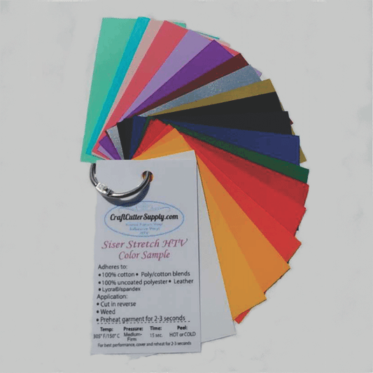 Siser®EasyWeed® Stretch HTV Color Sample Ring - CraftCutterSupply.com