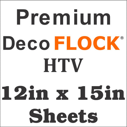 Premium DecoFlock® HTV 12in x 15in - CraftCutterSupply.com